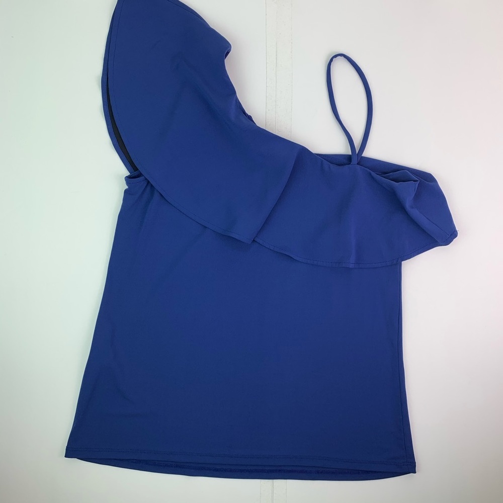 Banana Republic royal blue one shoulder blouse - Picture 7 of 7